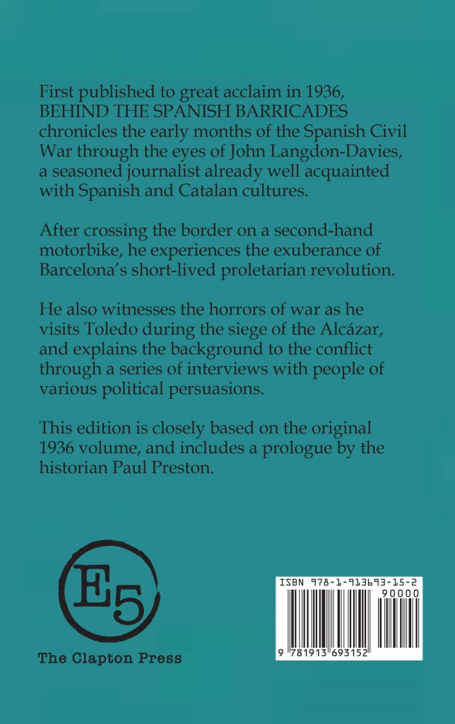 Spanish Civil War Barcelona John Langdon-Davies POUM Foster Parents’ Scheme Plan Refugees Home Guard