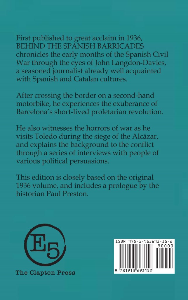 Spanish Civil War Barcelona John Langdon-Davies POUM Foster Parents’ Scheme Plan Refugees Home Guard